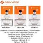 Wenax Q Pod Replacement